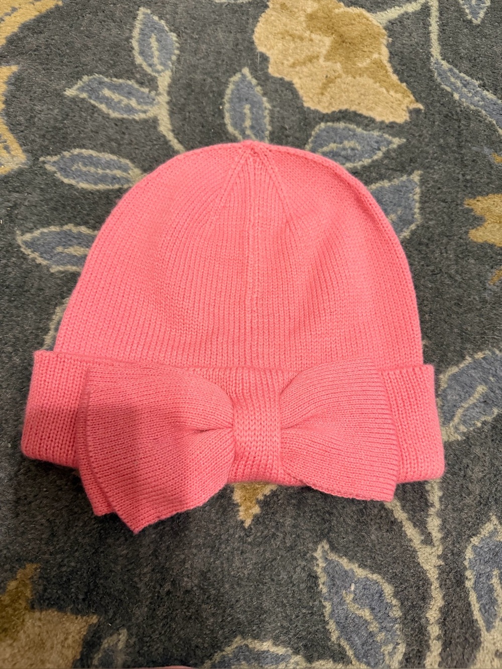 Kate Spade Pink Knit Beanie with Bow